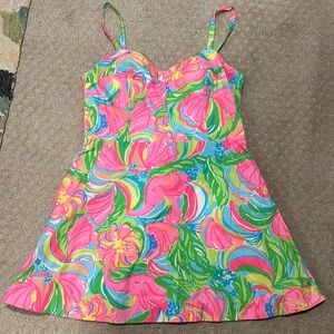 Lilly Pulitzer Pink and Green Strappy Dress